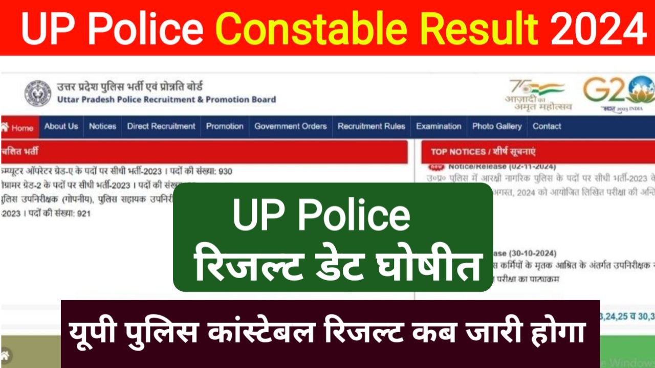 UP Police Constable Result 2024 Out Link