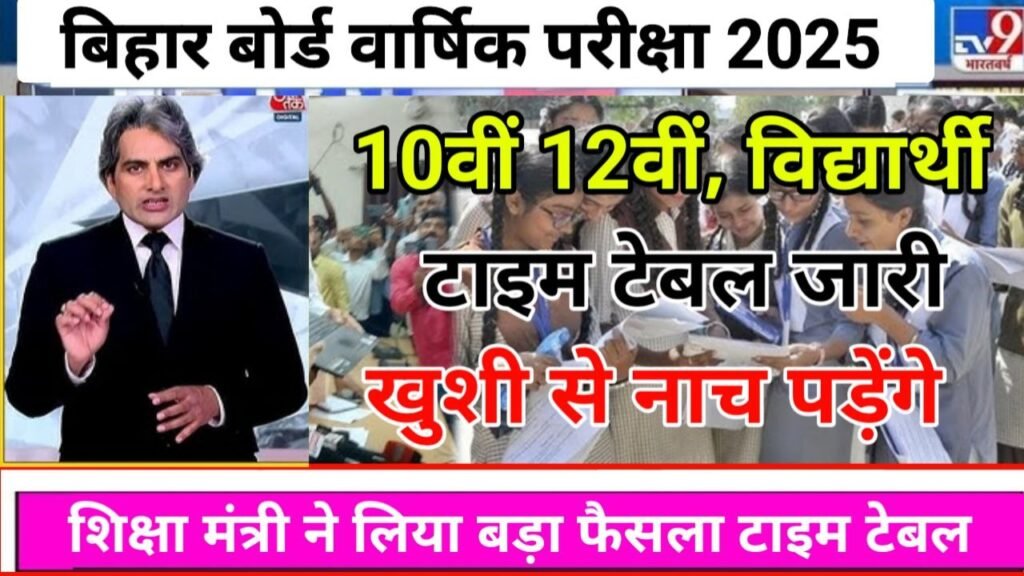 Bihar Board 10th 12th Exam Time Table 2025